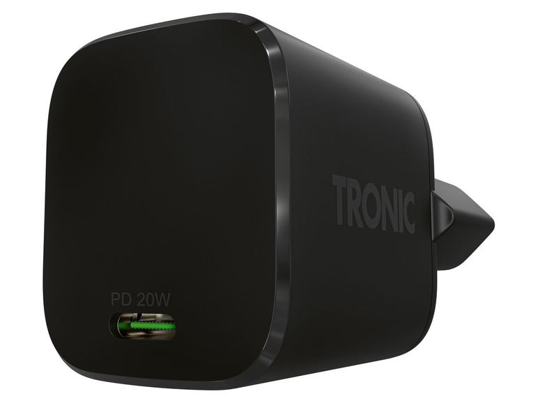 E-shop TRONIC® USB-C nanonabíjačka, 20 W (čierna)