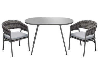 LIVARNO home Súprava balkónového nábytku, 3-dielna