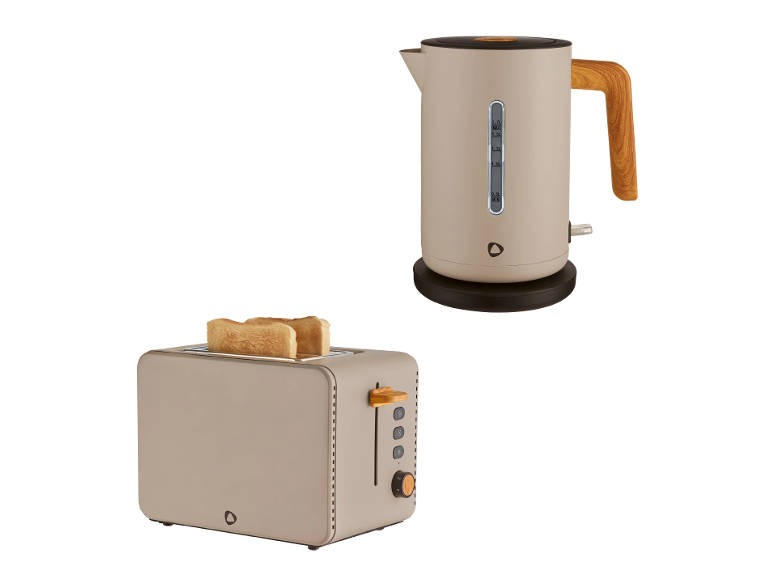 SILVERCREST® Rýchlovarná kanvica, 1,7 l + Hriankovač STH 900 C3, béžová