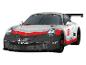 3D puzzle Porsche 911 GT3 Cup, s logami Michelin, Chopard, Mobil 1 a Boss