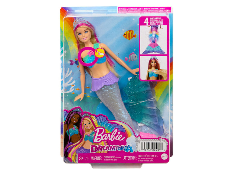 Barbie Dreamtopia bábika s blikajúcim chvostom morskej panny.
