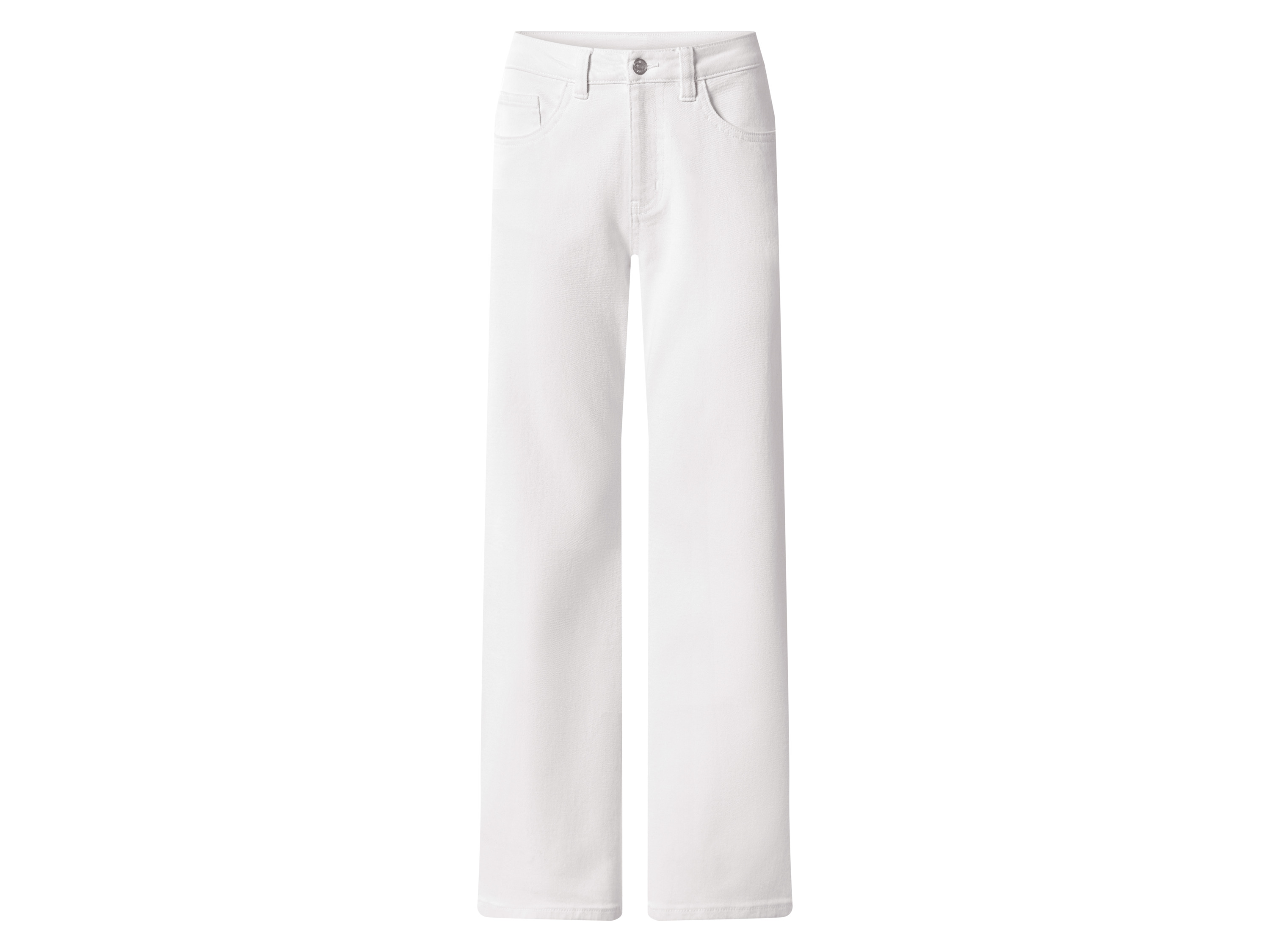 esmara® Dámske rifle Wide Leg (biela, 44)