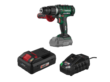 PARKSIDE® Aku príklepový vŕtací skrutkovač 20 V PSBSA E4 + Smart akumulátor 20 V/4 Ah + Rýchlonabíjačka akumulátora 20 V/4,5 A