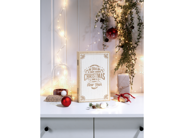 Livarno home Drevený adventný kalendár (biela)