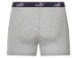 Sivé Puma boxerky s logom na páse.