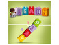 LEGO Duplo kocky s písmenami 'LEARN' a 'PLAY' v rôznych farbách.