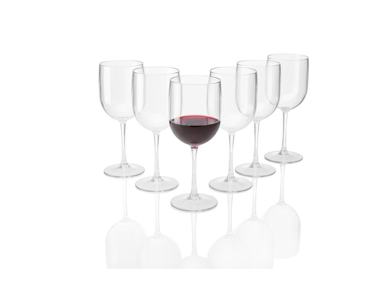 ERNESTO® Súprava pohárov, 6-dielna (transparentná, poháre na víno)