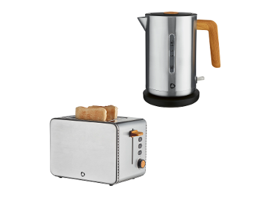 SILVERCREST® Rýchlovarná kanvica, 1,7 l + Hriankovač STH 900 C3, sivá