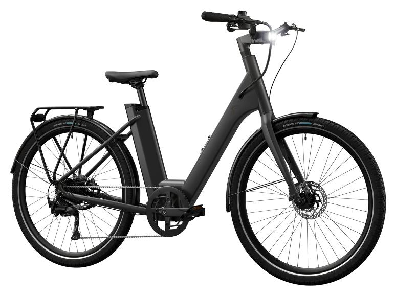 Crivit Mestský elektrobicykel s prehadzovačkou Shimano Cues Y.3 (čierna)