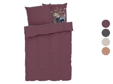 LIVARNO home Obojstranná posteľná bielizeň z bavlneného saténu, 220 x 240 cm