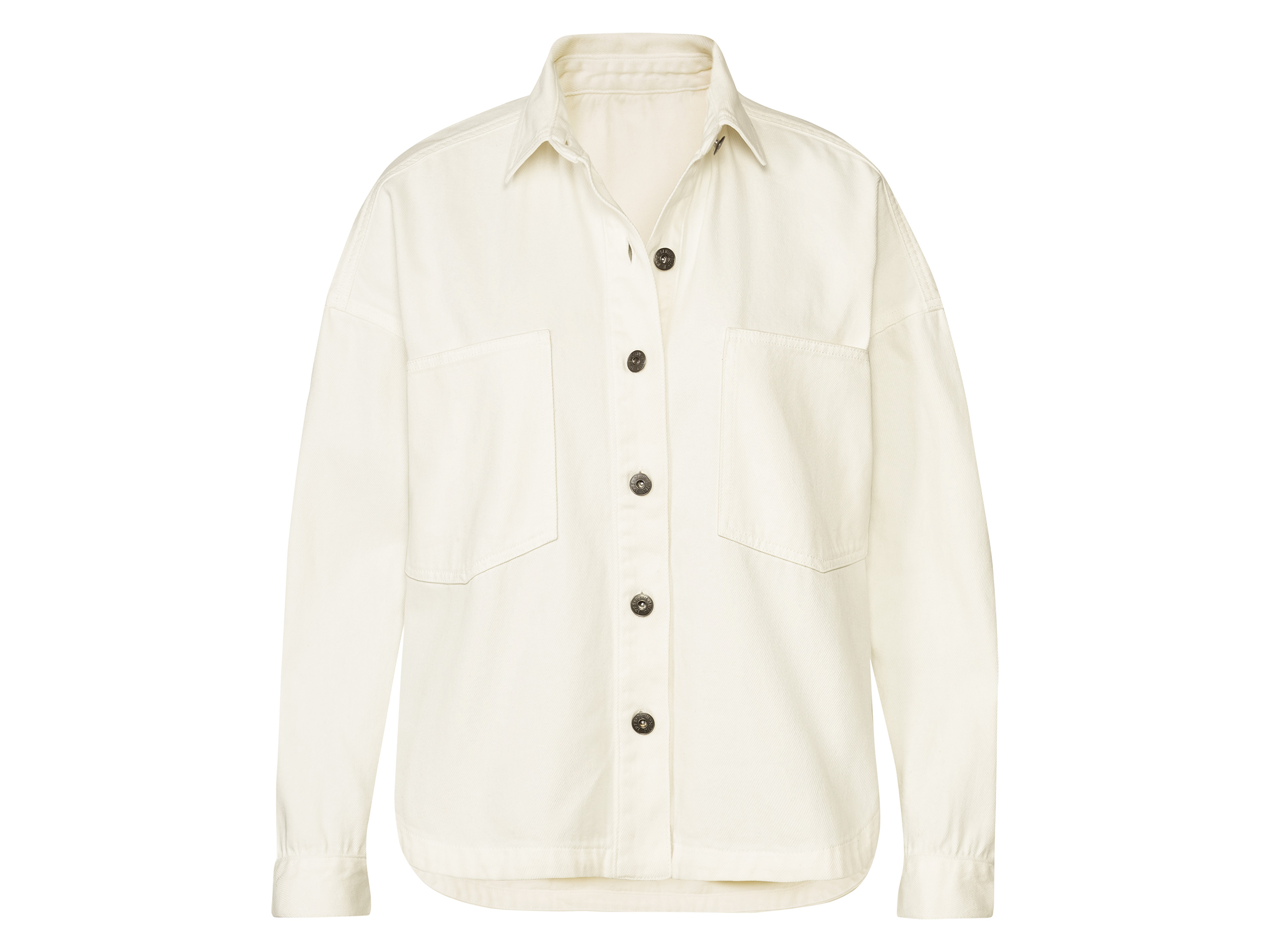 esmara® Dámska rifľová košeľová bunda (48, biela)