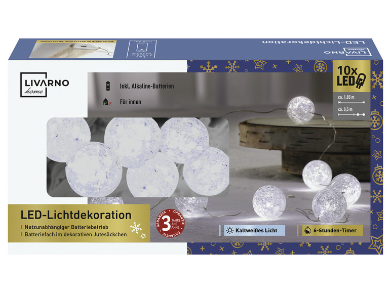Prejsť na zobrazenie na celú obrazovku: LIVARNO home Svetelná LED dekorácia, 10 LED – obrázok 1