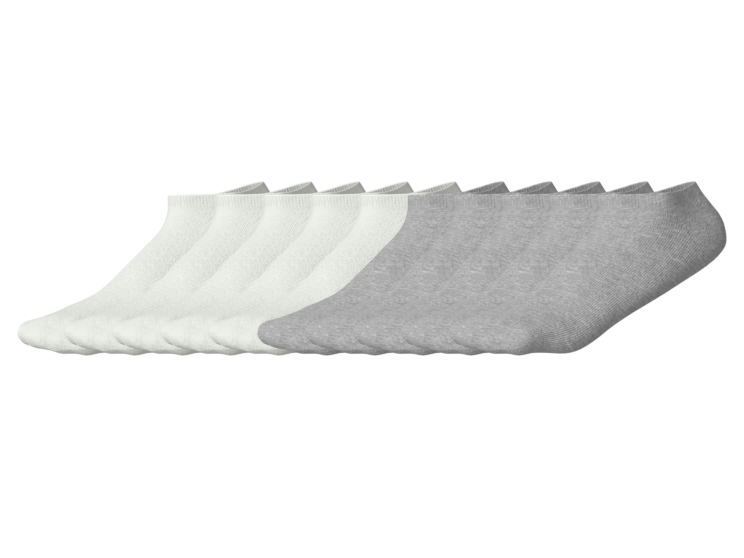 ESMARA® Dámske členkové ponožky, 10 párov (biela/bledosivá, 35/38)
