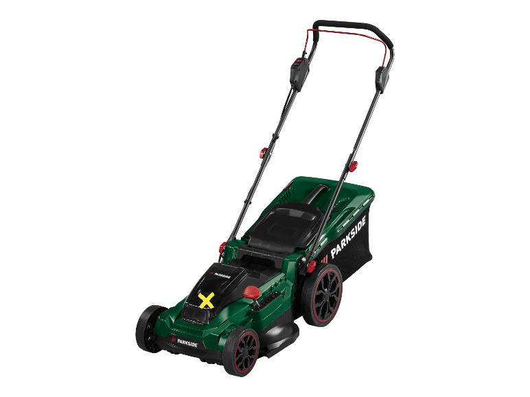 Kosačka Parkside: silný motor, zeleno-čierna.