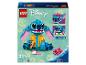 Krabica LEGO Disney Stitch 43249, zobrazujúca Stitcha v havajskej košeli s doplnkami.
