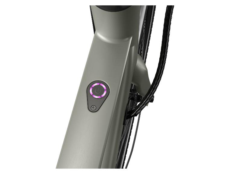 Crivit Mestský elektrobicykel s remeňovým pohonom Gates X.3 (olivovozelená)