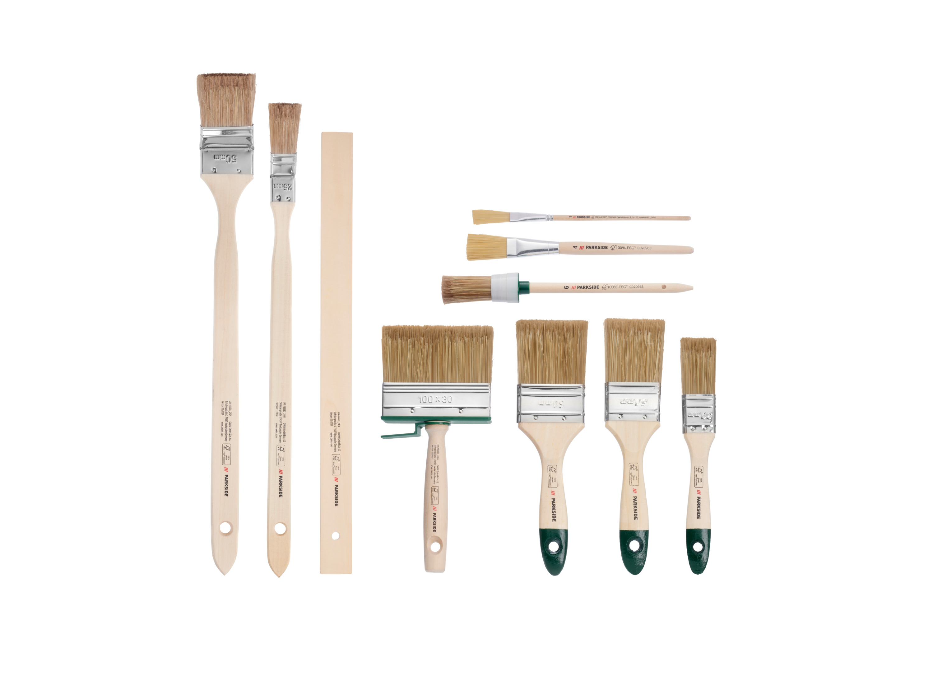 PARKSIDE® Súprava štetcov, 10-dielna (glazúra)