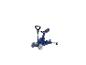 Modrá detská kolobežka 3 v 1 so sedadlom a nastaviteľnými riadidlami.