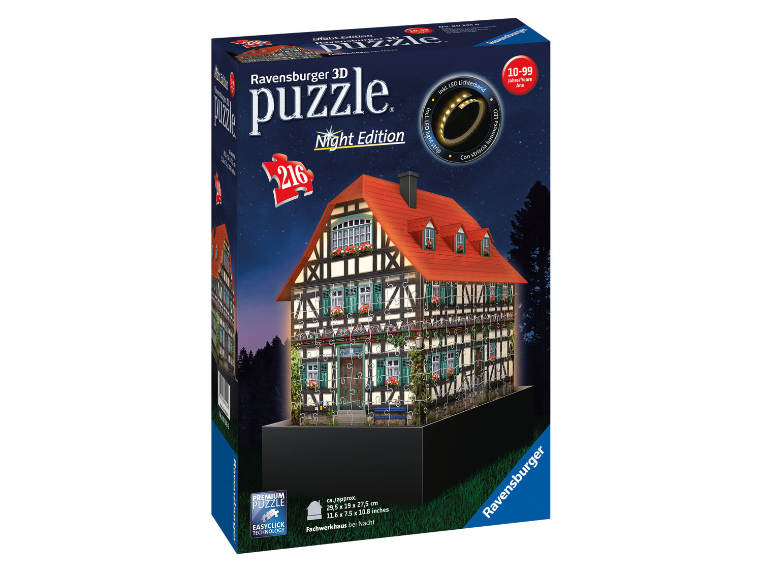 Ravensburger 3D LED puzzle stavba (tradičný nemecký dom)