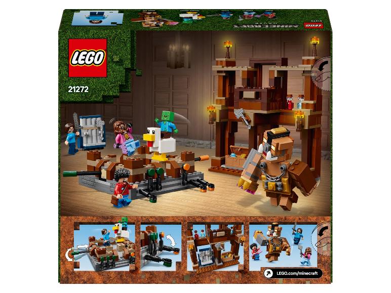 Stavebnica s figúrkami a budovou v štýle Minecraft, číslo 21272.