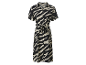 Midi šaty s krátkym rukávom, zebra vzor.