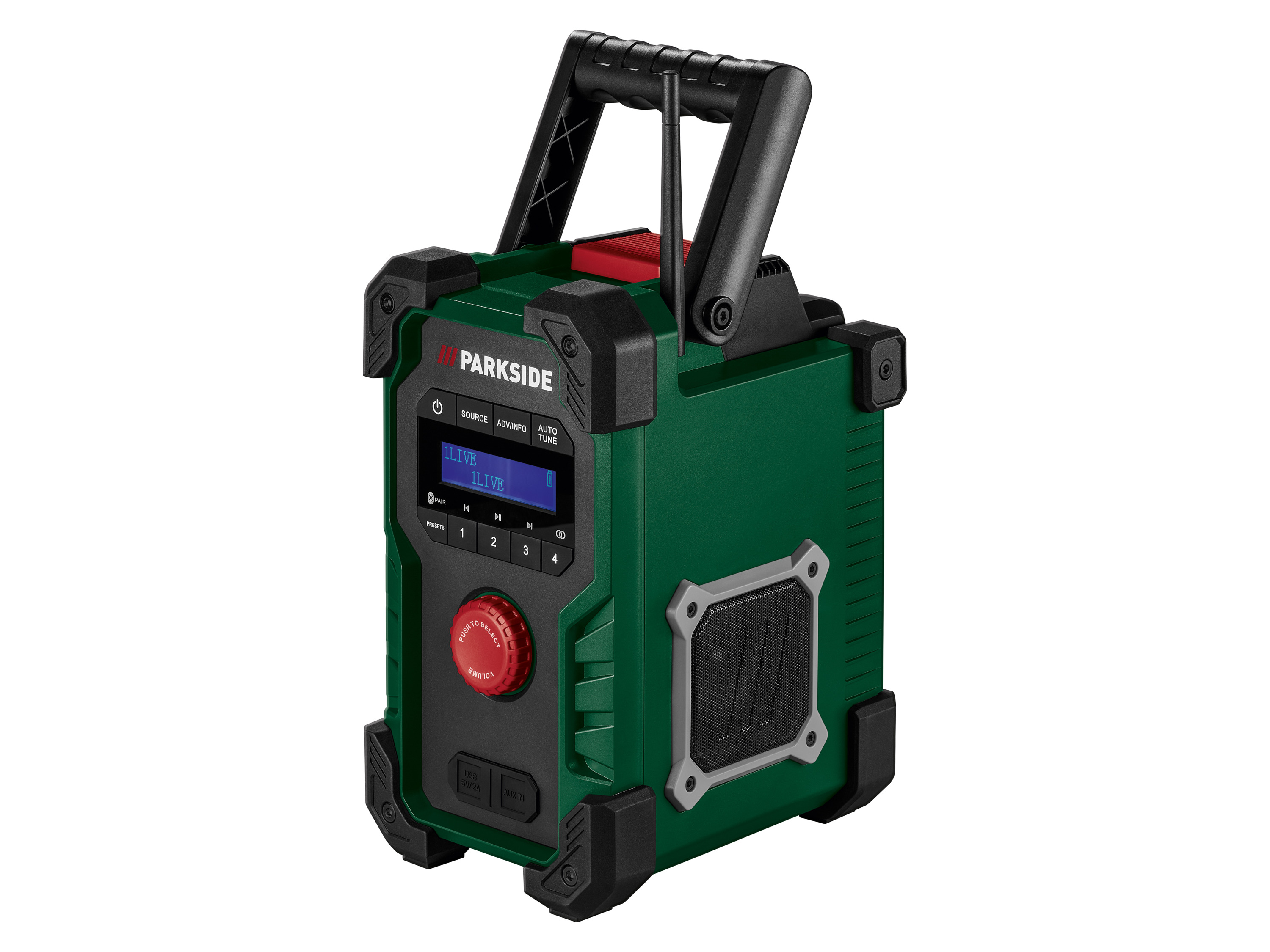 PARKSIDE® Aku stavebné rádio 20 V/12 V PBR 10 A1 – bez akumulátora