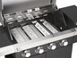 Grilovací rošt s grilovacími platňami a ovládačmi značky Grillmeister.