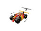 LEGO Ninjago auto s minifigúrkou a mečmi.