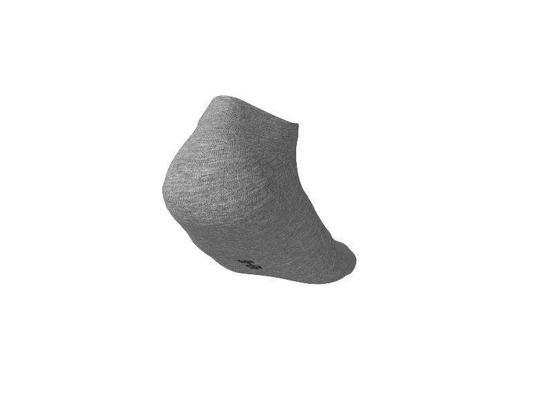 Sivá členková ponožka s malým logom na podrážke.