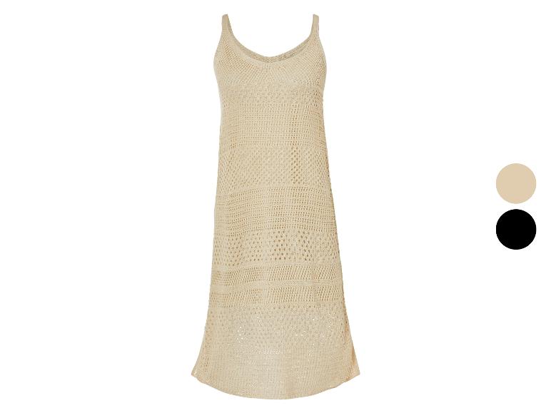 Dlhá béžová háčkovaná sukňa, dostupná aj v čiernej farbe.