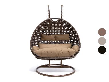 HOME DELUXE Polyratanové závesné kreslo TWIN