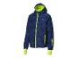 Pánska lyžiarska bunda Crivit, modro-čierna, s neónovo žltými akcentmi