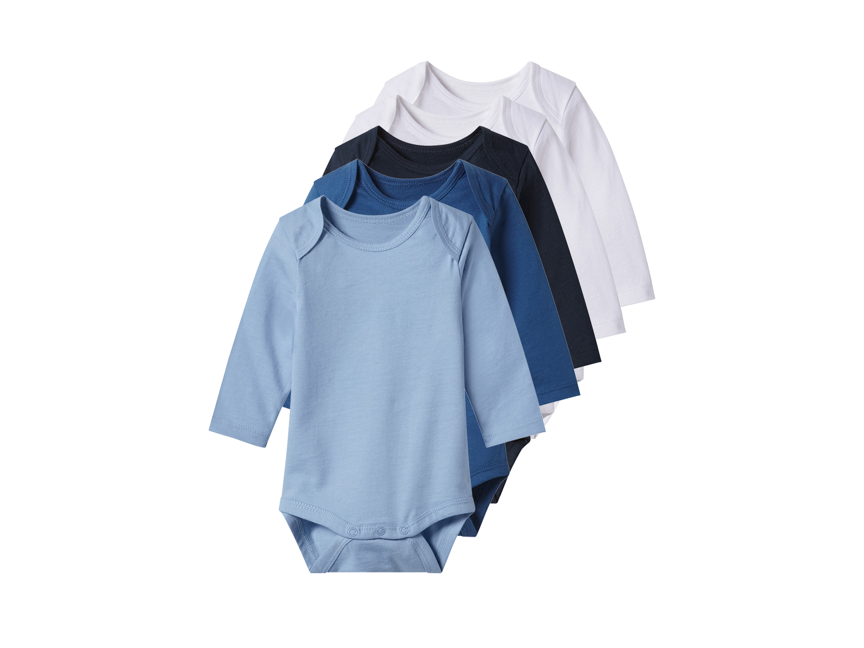 E-shop lupilu® Detské body pre bábätká, 5 kusov (navy modrá/modrá/biela, 50/56)