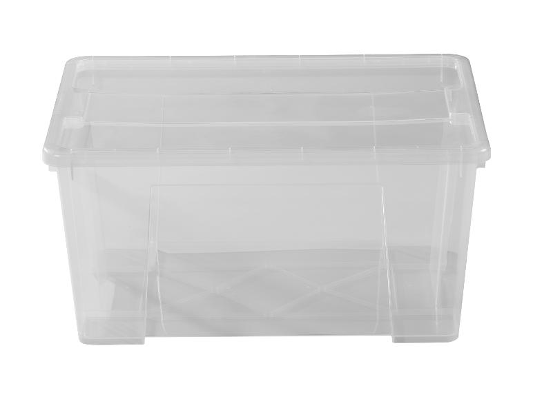 Priehľadný plastový úložný box s vekom