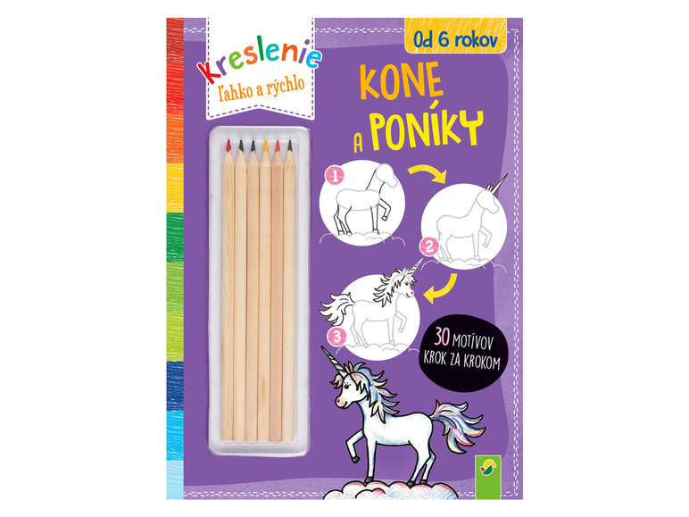 Prejsť na zobrazenie na celú obrazovku: Škola kreslenia pre deti, so 6 pastelkami – obrázok 6