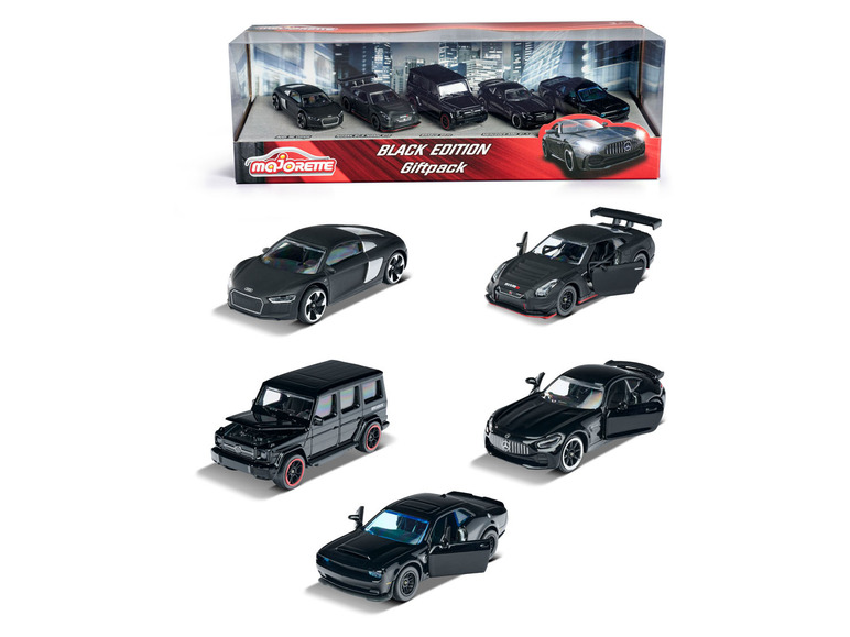Prejsť na zobrazenie na celú obrazovku: Majorette Modely áut Black Edition, 5-dielna súprava – obrázok 1