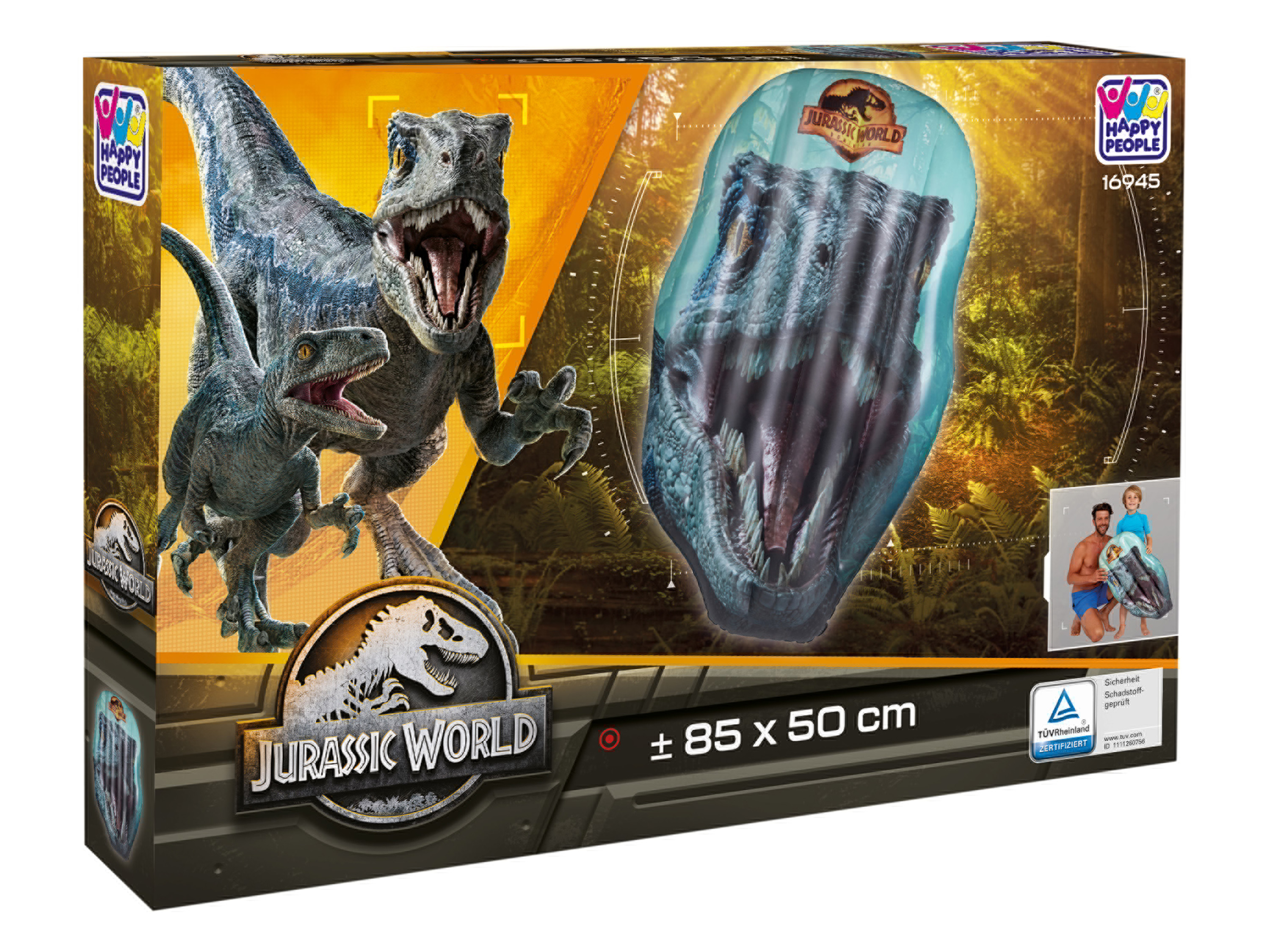 Jurassic World Nafukovací plavák, 85 x 50 x 13 cm