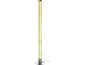 LED stĺpová lampa s trblietavým efektom a chrómovou základňou