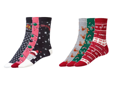 esmara® Dámske vianočné ponožky, 3 páry