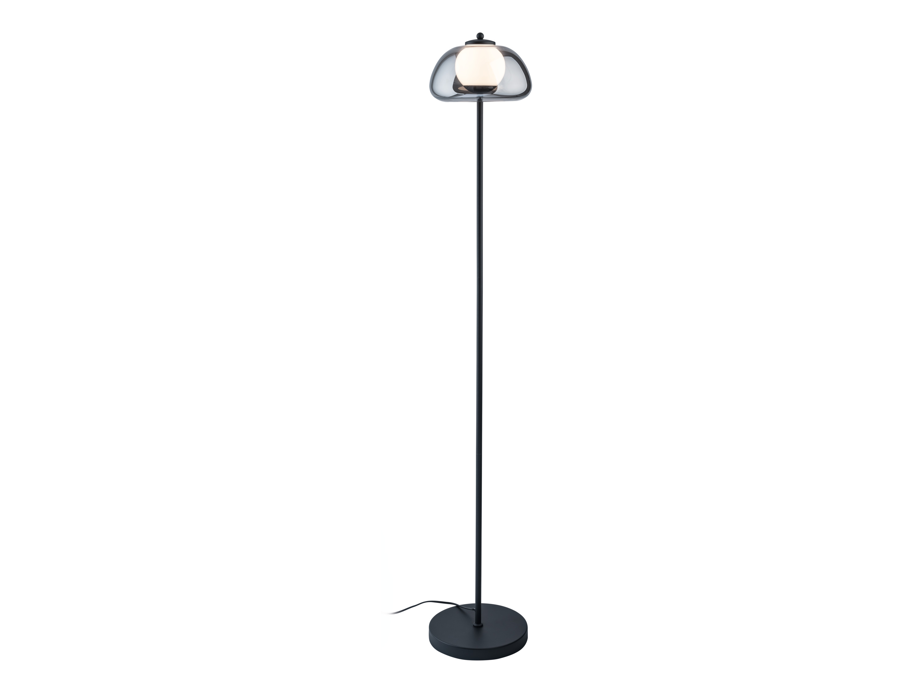 LIVARNO home Stojacia LED lampa (sivé sklo)