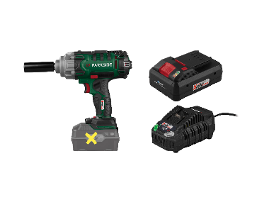 PARKSIDE® Aku rázový uťahovák 20 V PASSK 20-Li C4 + Smart akumulátor 20 V/4 Ah PAPS 204 B1 + Rýchlonabíjačka 20 V/4,5 A PLG 20 C3