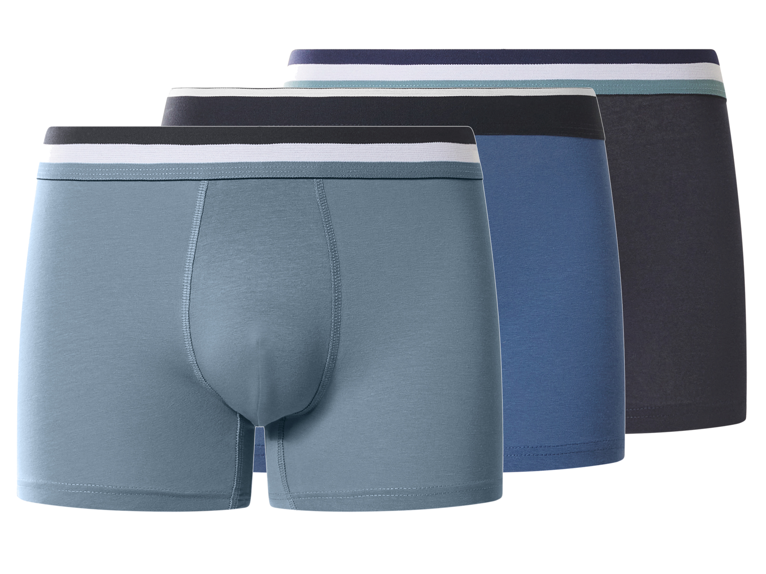 esmara Men Pánske boxerky, 3 kusy (navy modrá/modrá/bledomodrá, 7/XL)