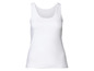 Biele dámske tielko bez rukávov.
