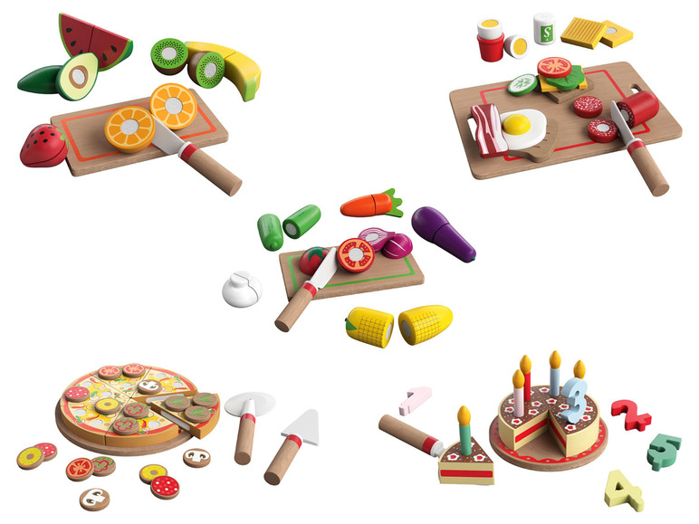Prejsť na zobrazenie na celú obrazovku: Playtive Súprava drevených potravín – obrázok 1