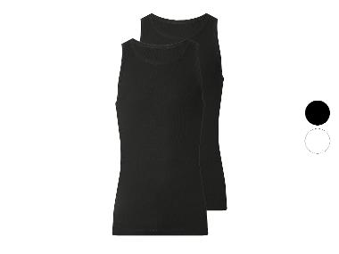 esmara Men Pánske tielko s dvojitým rebrovaním, 2 kusy