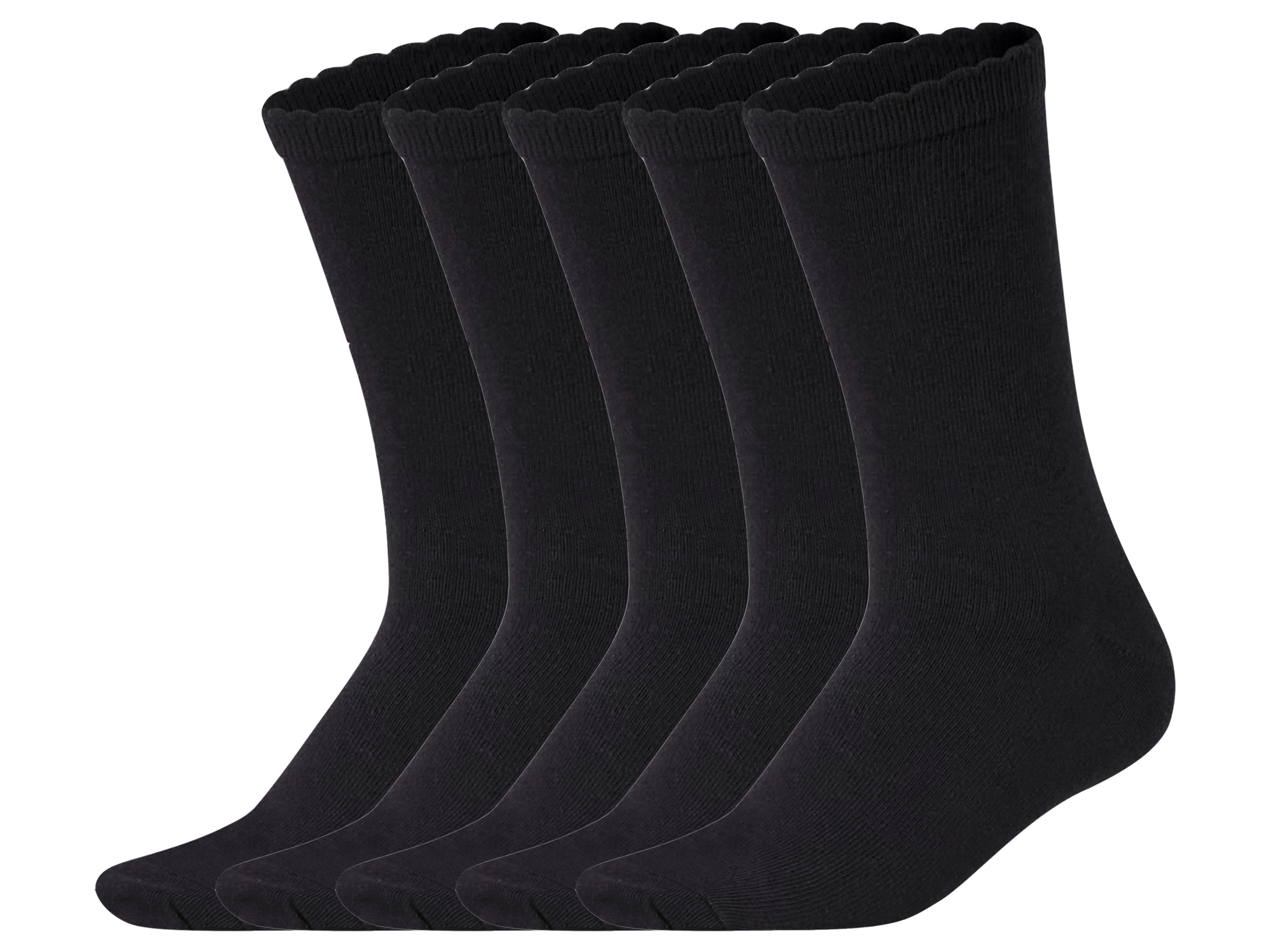 esmara® Dámske ponožky, 5 párov (čierna, 35-38)