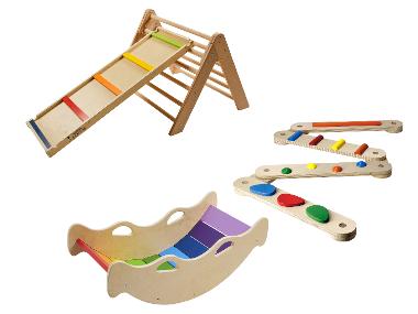lupilu® Drevené ihrisko na rozvoj motoriky