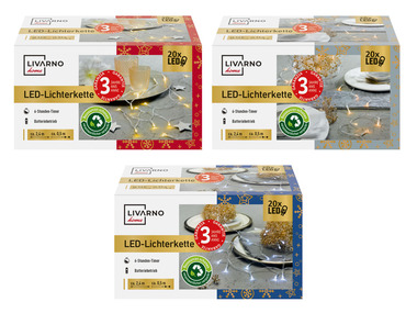 LIVARNO home Svetelná LED reťaz, 20 LED