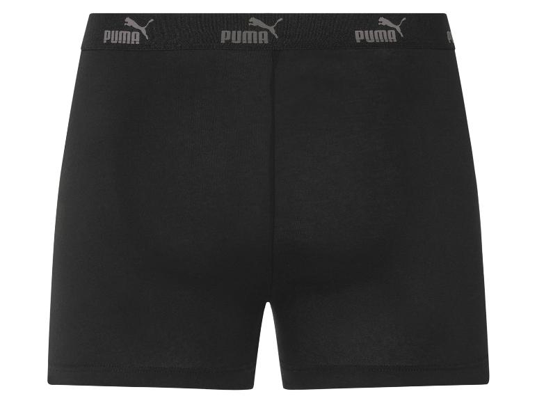 Čierne športové šortky Puma: elastický pás s logom.