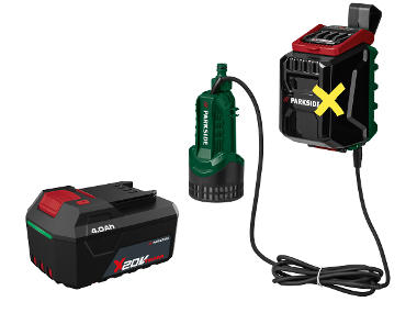 PARKSIDE® Aku čerpadlo na dažďovú vodu 20 V PRPA 20-Li B3 + Akumulátor 20 V/4 Ah